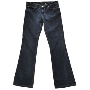 Juicy Couture Vintage Y2K Mid Rise Full Length Flared Black Jeans Size 27